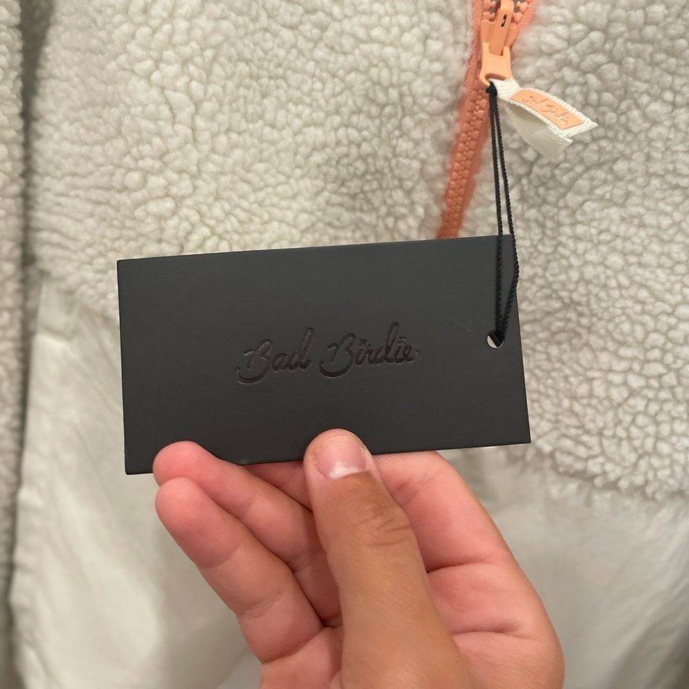 NWT Bad Birdie The Cozy Jacket in color white onyx - Picture 5 of 12